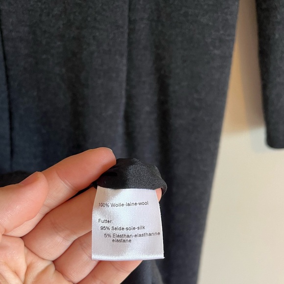 AKRIS Gray Wool 3/4 Sleeve Dress- Size US 6 - Picture 9 of 9